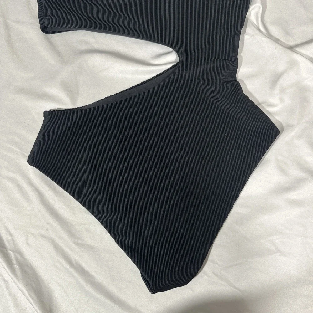 NEW Beach Riot [ XS ] Celine Cutout‎ Rib One Shoulder One Piece Swimsuit U1524